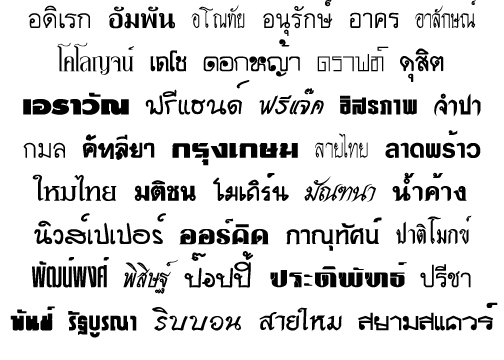 030 รวม font ภาษาไทย สไตล์วัยรุ่นๆ กว่า 600 ไฟล์