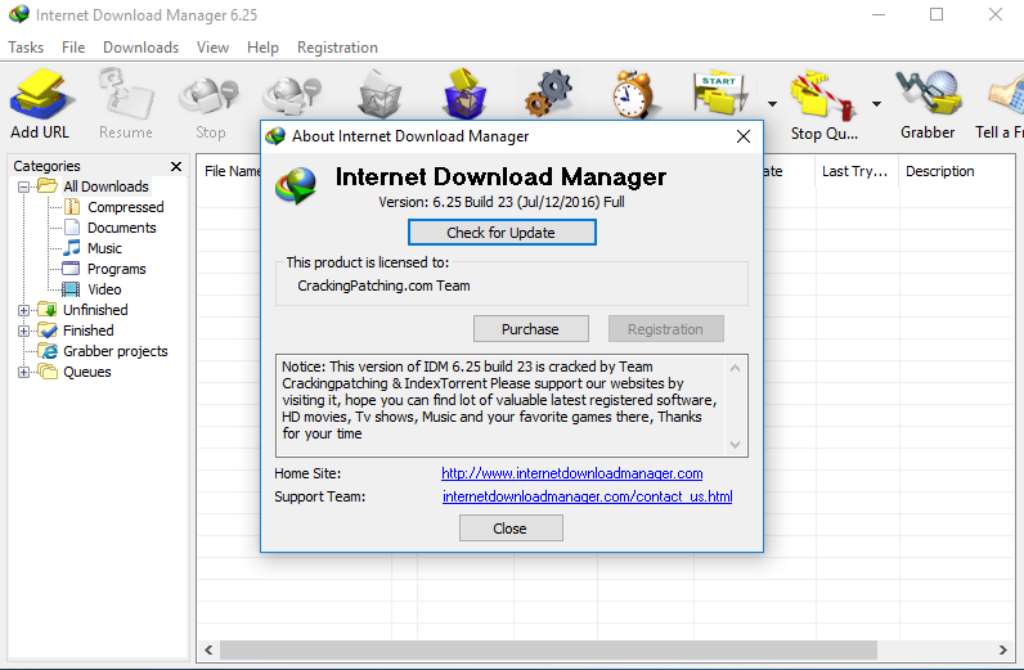 3096 Internet Download Manager 6.25 Build 23 Registered (32+64bit Patch)