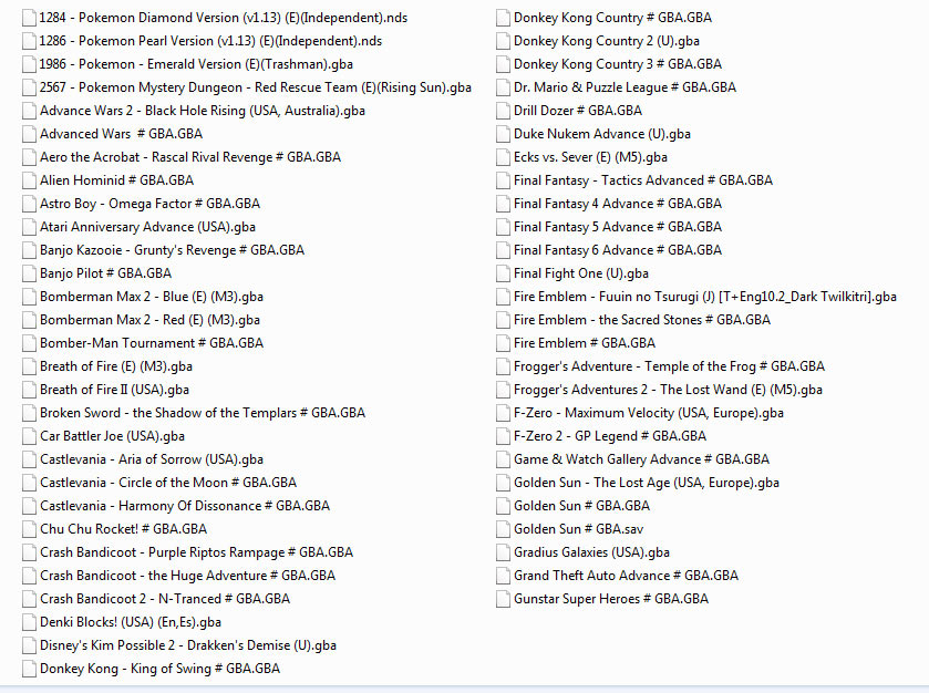 4173 GBA Roms เกมส์ BOY ในตำนาน บน PC