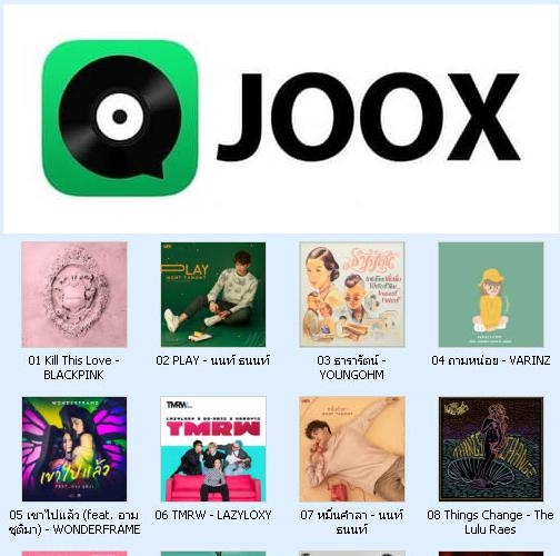 5210 Mp3 JOOX Top 100 Chart (ไทย-สากล)  22 เมษายน 2562