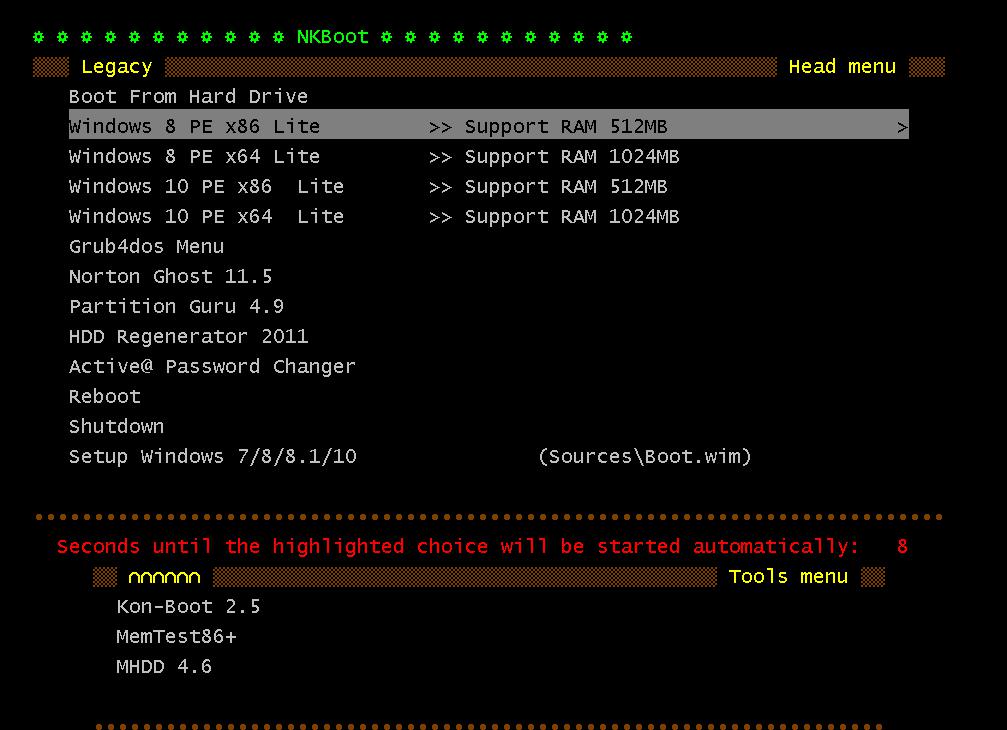 6554 NKBoot2021V1 LEGACY UEFI Boot (Winpe)
