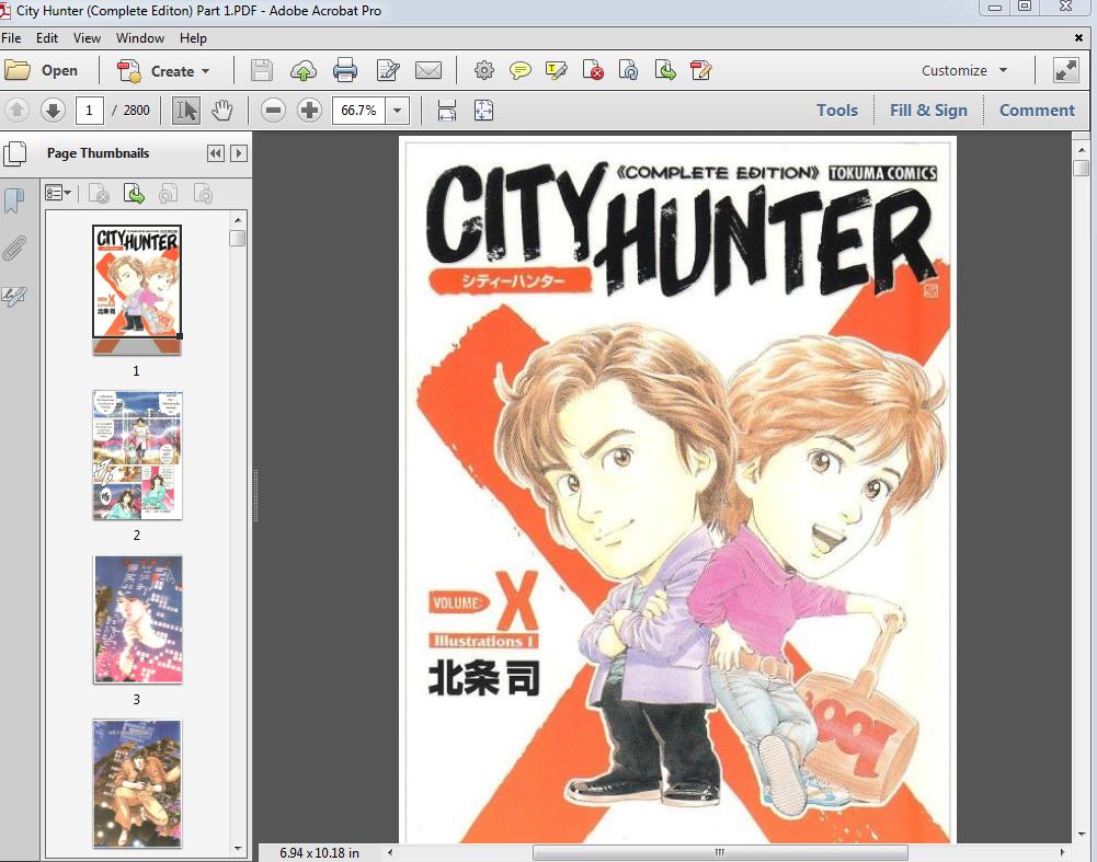 6605 Ebook City Hunter ซิตี้ ฮันเตอร์  (Complete Editon) -จบ (.pdf)
