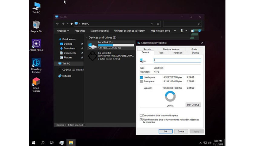 7566 Windows 10 Lite Version 21H2-21H1 Build 1904X.1387