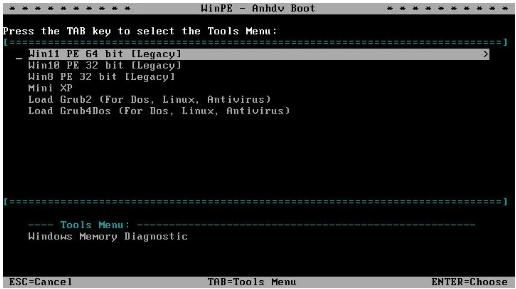 8180 Anhdv Boot 2022 v22.2 Premium  Boot WinPE อเนกประสงค์