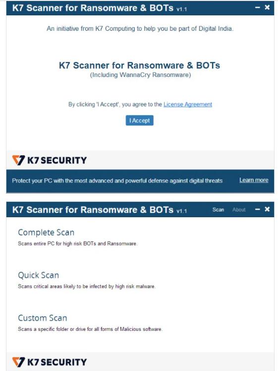 8553 K7 Scanner for Ransomware & BOTs 1.0.0.301 สแกนไวรัส Ransomware ไวรัสเรียกค่าไถ่