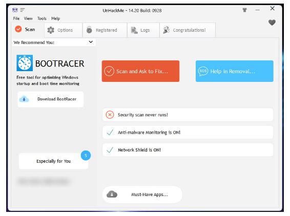 8684 UnHackMe 14.80.2023.0328 สแกนไวรัส กำจัดโทรจัน Rootkit
