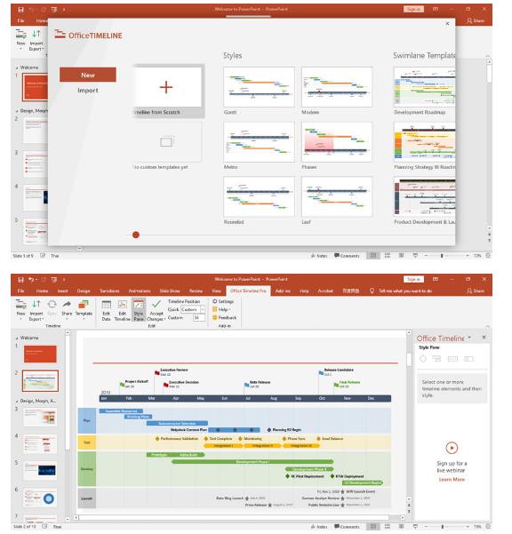 Office Timeline 7.04.07.00 | ปลั๊กอิน PowerPoint สำหรับสร้างแผนภูมิ