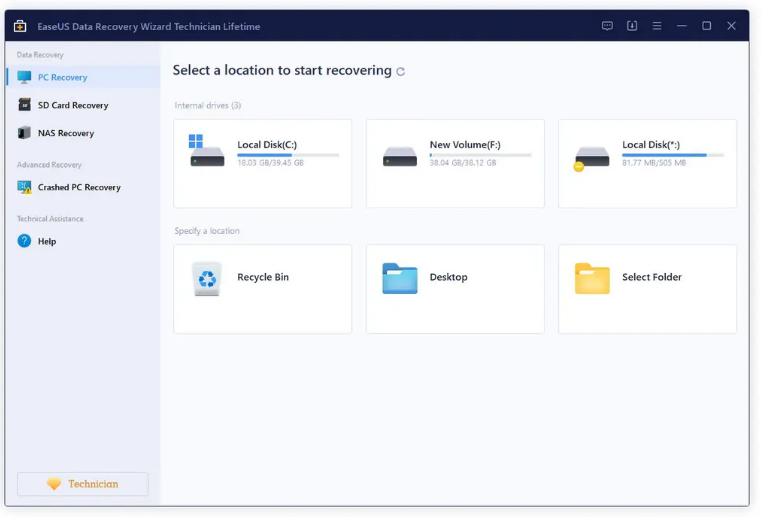EaseUS Data Recovery Wizard 17.0.0 กู้ข้อมูล