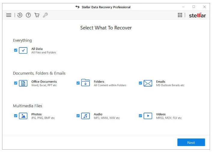 Stellar Data Recovery Pro 12.3.0.2 กู้ข้อมูล