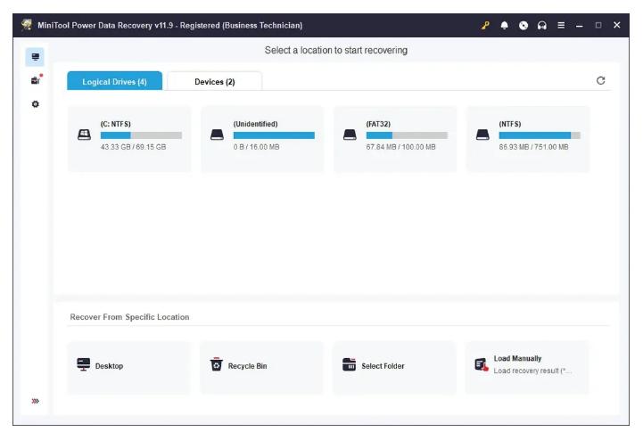 MiniTool Power Data Recovery 12.6 กู้ข้อมูล