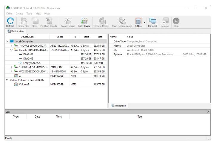 R-Studio 9.5.191578 กู้ข้อมูล HDD / SSD