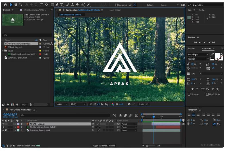 Adobe After Effects 2025 v25.5.0 ใส่เอฟเฟควิดีโอ
