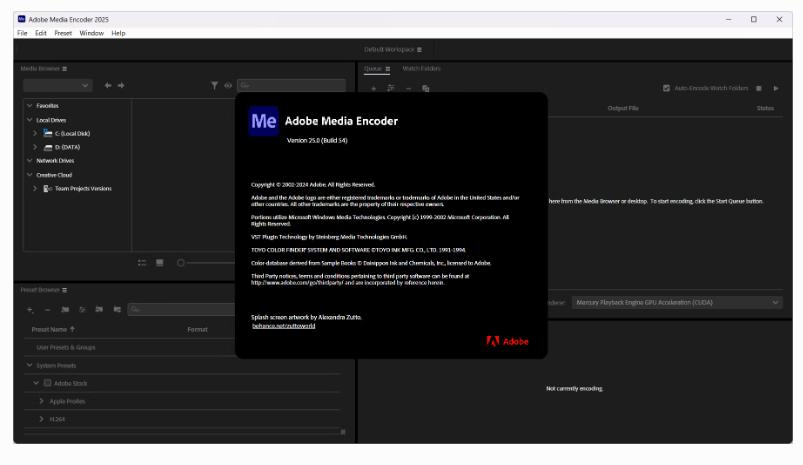 Adobe Media Encoder 2025 v25.5 แปลงไฟล์เรนเดอร์งาน