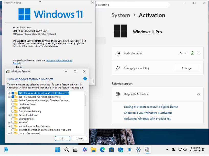 Windows 11 AIO 16in1 25H2 Build 26200.6725 TPM Bypassed & Pre-Activated