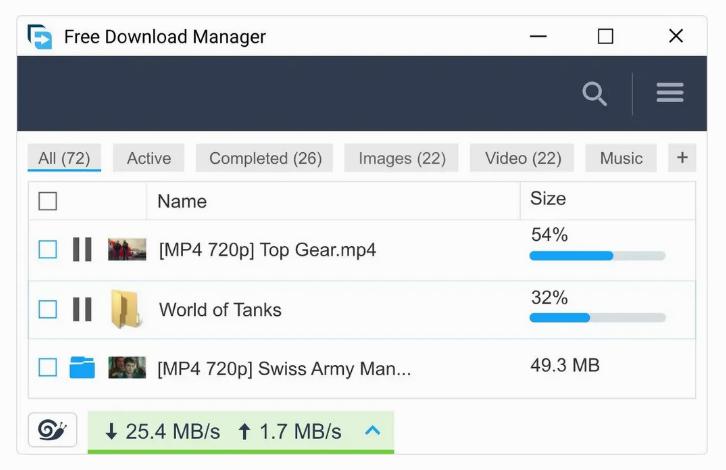 Free Download Manager (FDM) 6.30.2 ช่วยดาวน์โหลด