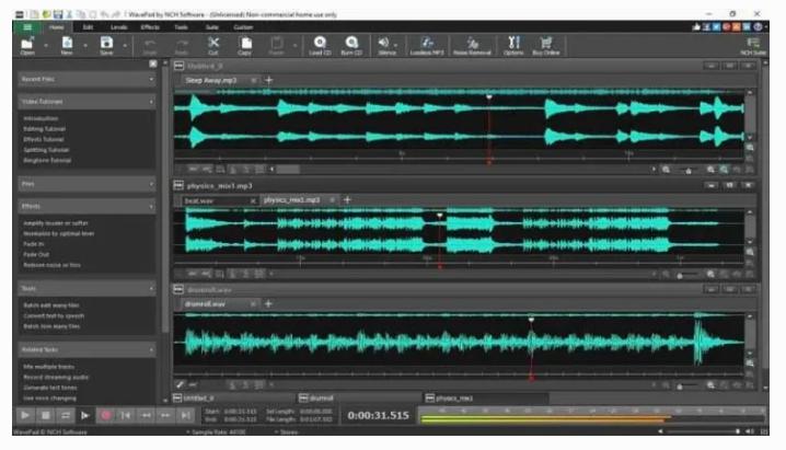 WavePad Sound Editor 20.50 ตัดต่อ / อัดเสียง