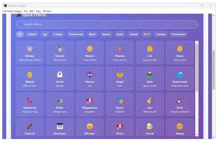 AI Voice Changer 5.5.2 แปลงเสียงไมค์เป็นเสียงต่าง ๆ