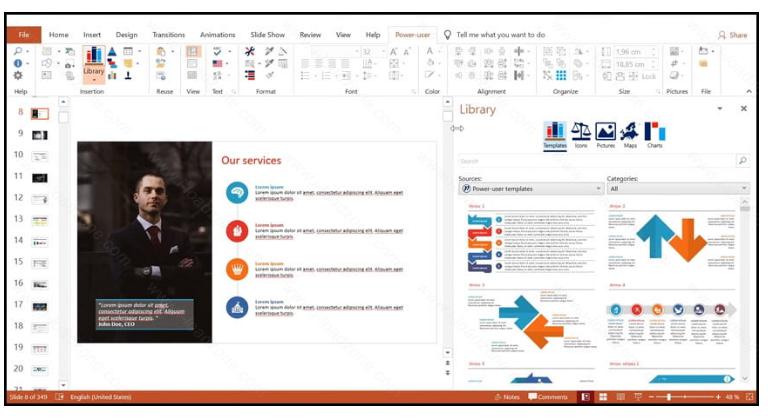 Power-user Premium 1.7.67.230 ปลั๊กอิน PowerPoint / Excel / Word