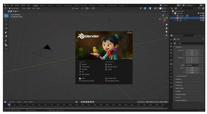Blender 5.0.1 ออกแบบโมเดล 3D / ออกแบบอนิเมชั่น