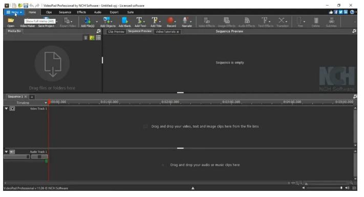 NCH VideoPad Pro 17.54 ตัดต่อวิดีโอ