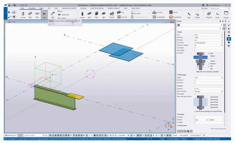 Tekla Structures 2025 SP6 สร้างแบบจำลองอาคาร
