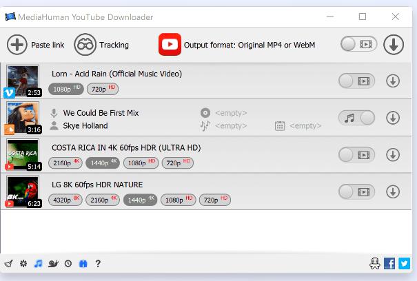 MediaHuman YouTube Downloader 3.9.18 โหลดยูทูป