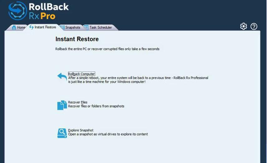 RollBack Rx Pro 12.9  สร้างจุดกู้คืน Windows 11