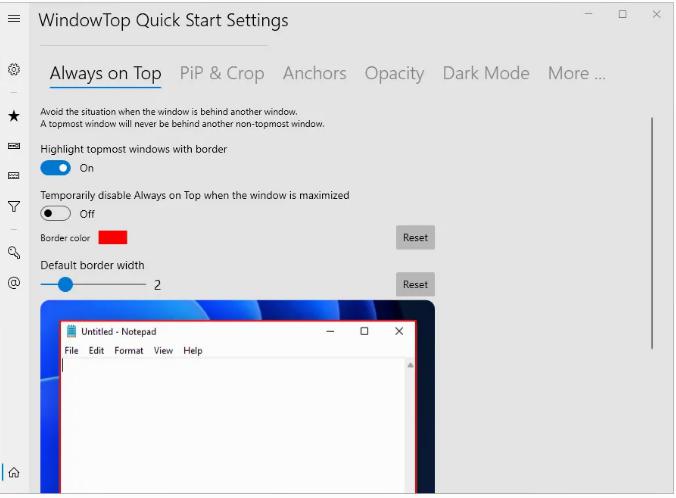 WindowTop Pro 5.29.2 ปักหมุดหน้าต่างโปรแกรม