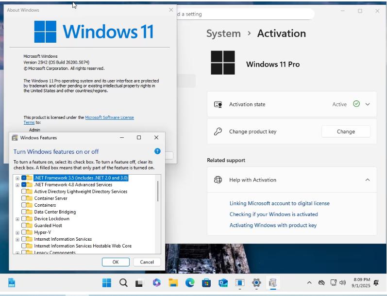 Windows 11 AIO 16in1 25H2 Build 26200.8246 TPM Bypassed & Pre-Activated April 2026