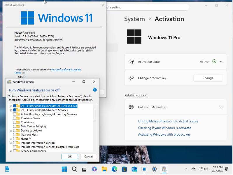 Windows 11 Enterprise/Iot Enterprise 25H2 Build 26200.8246 TPM Bypassed & Pre-Activated April 2026