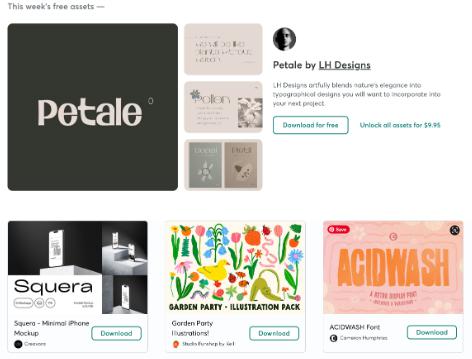 Creative Market Free Goods (คลังทรัพยากรกราฟิกเกรดพรีเมียมแจกฟรีประจำสัปดาห์ ของแท้จากดีไซเนอร์ระดับโลก)