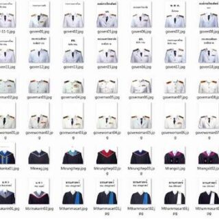 [PSD Template] ชุดมัดรวมไฟล์ PSD เสื้อสูท / ชุดราชการกระทรวงต่าง ๆ / ชุดปริญญา (ชาย-หญิง สำหรับงานตัดต่อแต่งรูปสมัครงาน)