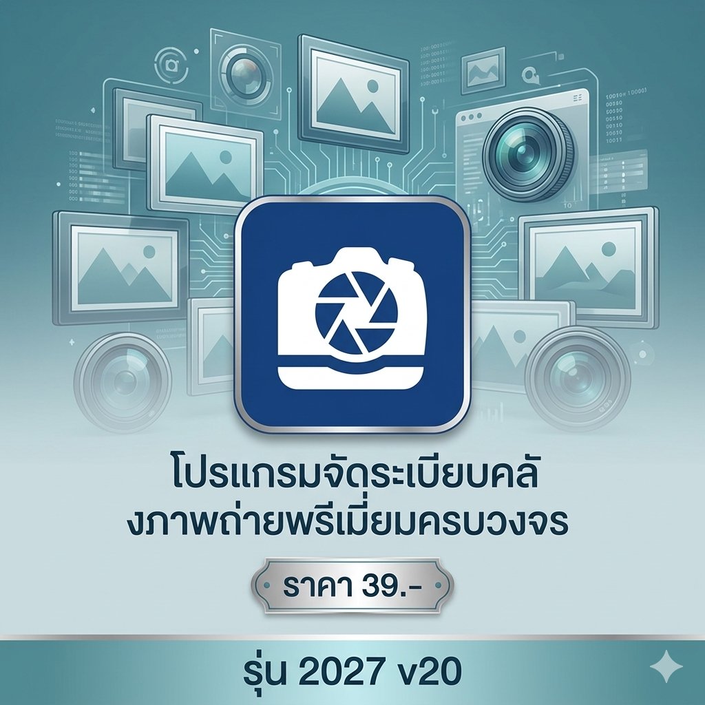 โปรแกรมเปิดดูรูปภาพและจัดระเบียบคลังภาพถ่ายพรีเมียมครบวงจร รุ่น 2027 v20