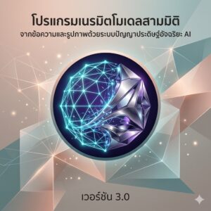 โปรแกรมเนรมิตโมเดลสามมิติจากข้อความและรูปภาพด้วยระบบปัญญาประดิษฐ์อัจฉริยะ AI เวอร์ชัน 3.0