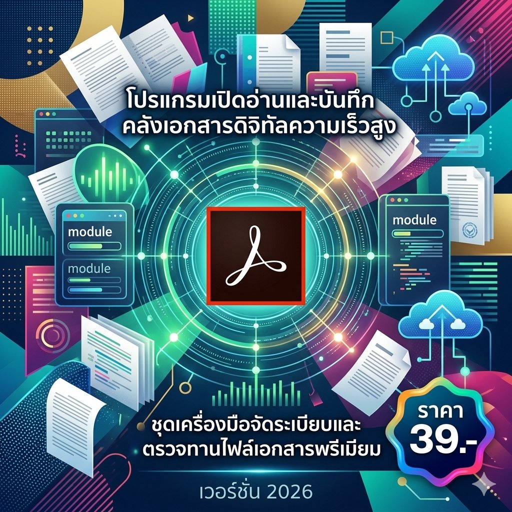 โปรแกรมเปิดอ่านและบันทึกคลังเอกสารดิจิทัลความเร็วสูง ชุดเครื่องมือจัดระเบียบและตรวจทานไฟล์เอกสารพรีเมียม