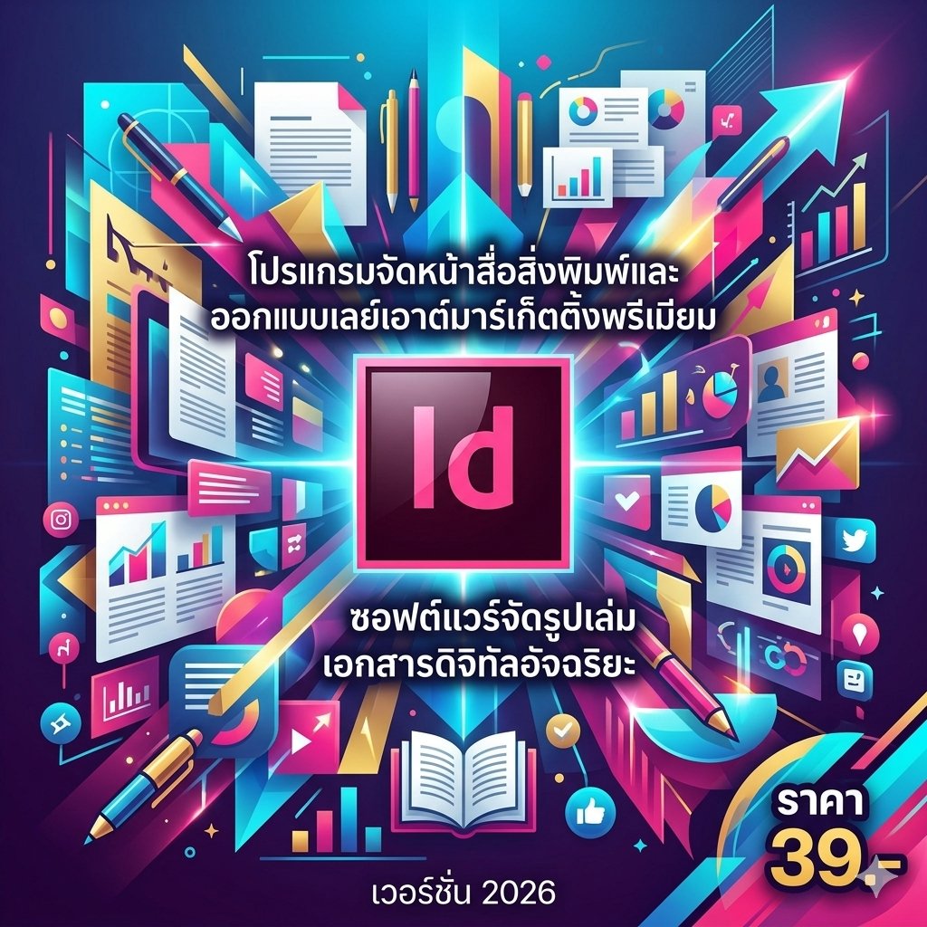 โปรแกรมจัดหน้าสื่อสิ่งพิมพ์และออกแบบเลย์เอาต์มาร์เก็ตติ้งพรีเมียม ซอฟต์แวร์จัดรูปเล่มเอกสารดิจิทัลอัจฉริยะ