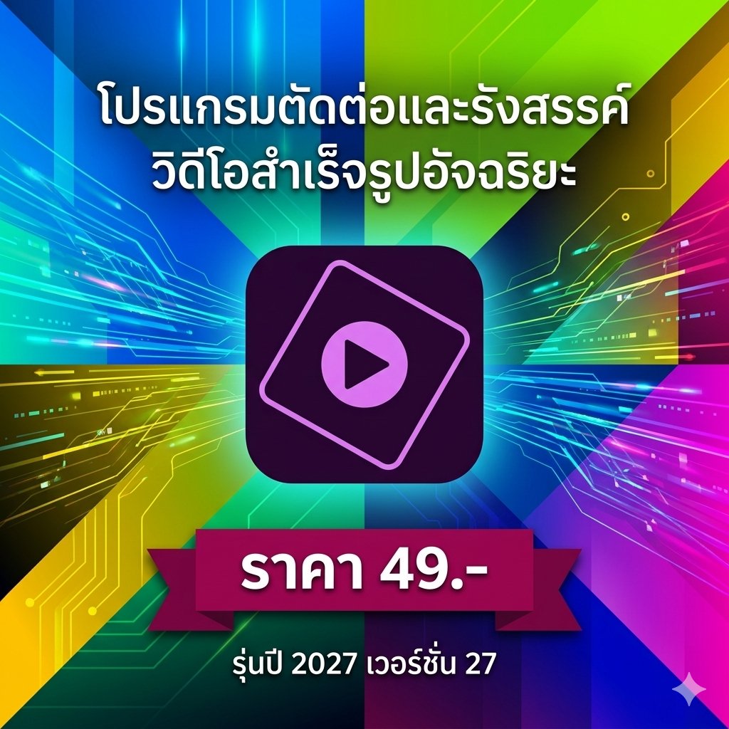 โปรแกรมตัดต่อและรังสรรค์วิดีโอสำเร็จรูปอัจฉริยะ รุ่นปี 2027 เวอร์ชัน 27