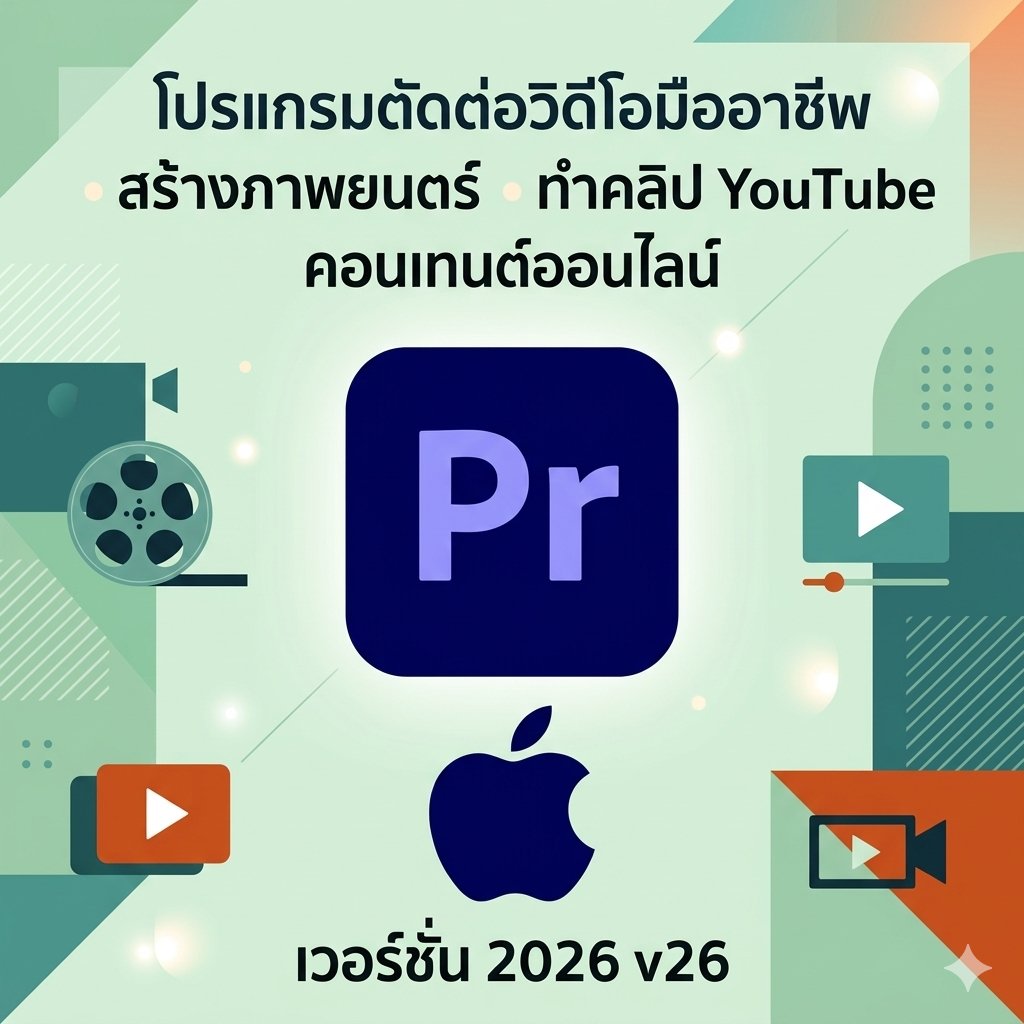 (MacOS) โปรแกรมตัดต่อวิดีโอมืออาชีพ สร้างภาพยนตร์ ทำคลิป YouTube และคอนเทนต์ออนไลน์ เวอร์ชัน 2026