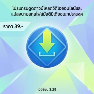 โปรแกรมดูดดาวน์โหลดวิดีโอออนไลน์และแปลงนามสกุลไฟล์มัลติมีเดียอเนกประสงค์ เวอร์ชัน 3.29