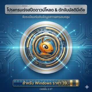 โปรแกรมเร่งสปีดดาวน์โหลด ดักจับไฟล์มัลติมีเดีย และจัดระเบียบท่อส่งข้อมูลสากล สำหรับ Windows
