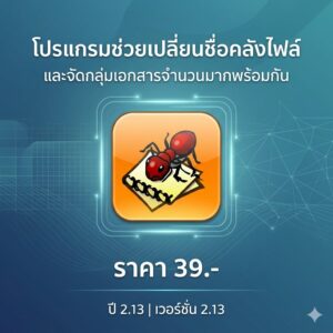 โปรแกรมช่วยเปลี่ยนชื่อคลังไฟล์และจัดกลุ่มเอกสารจำนวนมากพร้อมกัน เวอร์ชัน 2.13