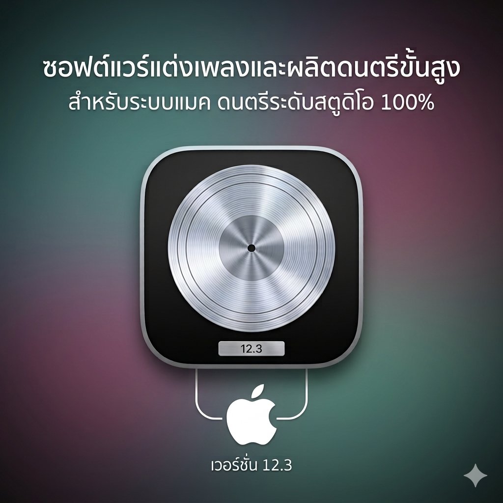 (MacOS) โปรแกรมห้องบันทึกเสียงและผลิตดนตรีระดับมืออาชีพครบวงจร เวอร์ชัน 12.3