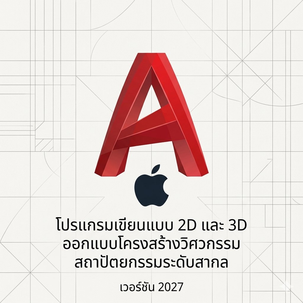(MacOS) โปรแกรมเขียนแบบ 2D และ 3D ออกแบบโครงสร้างวิศวกรรม สถาปัตยกรรมระดับสากล เวอร์ชัน 2027