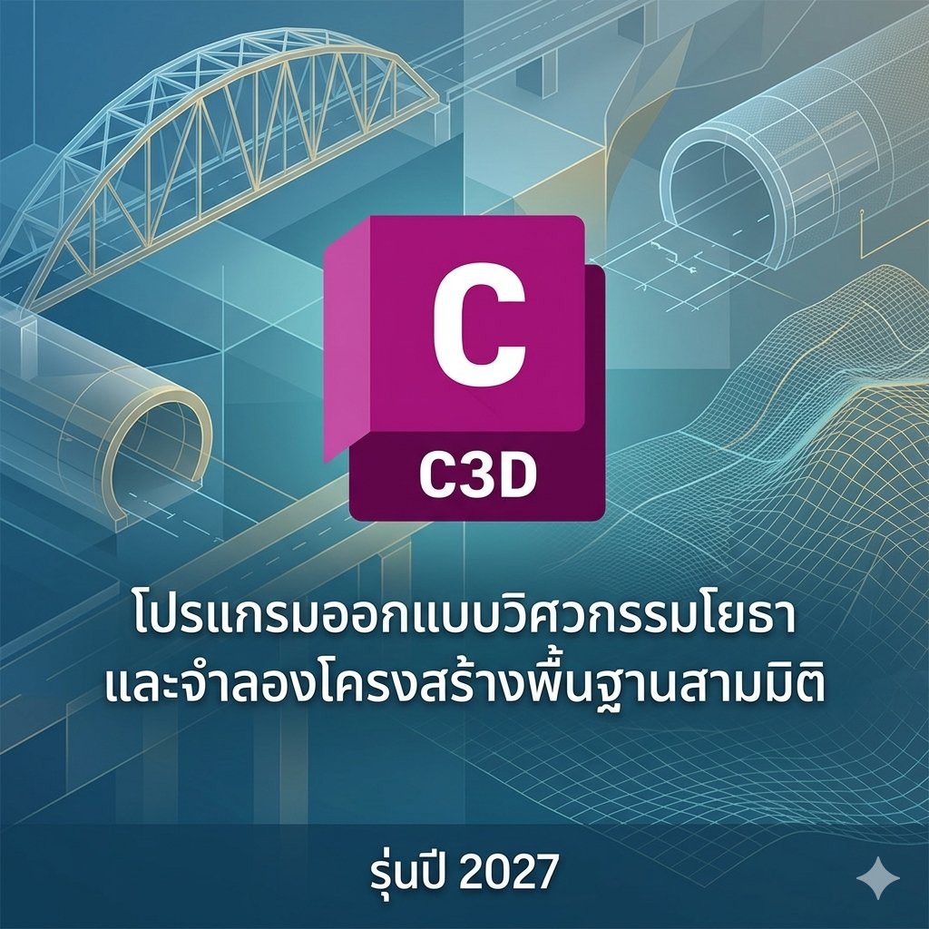 โปรแกรมออกแบบวิศวกรรมโยธาและจำลองโครงสร้างพื้นฐานสามมิติ รุ่นปี 2027