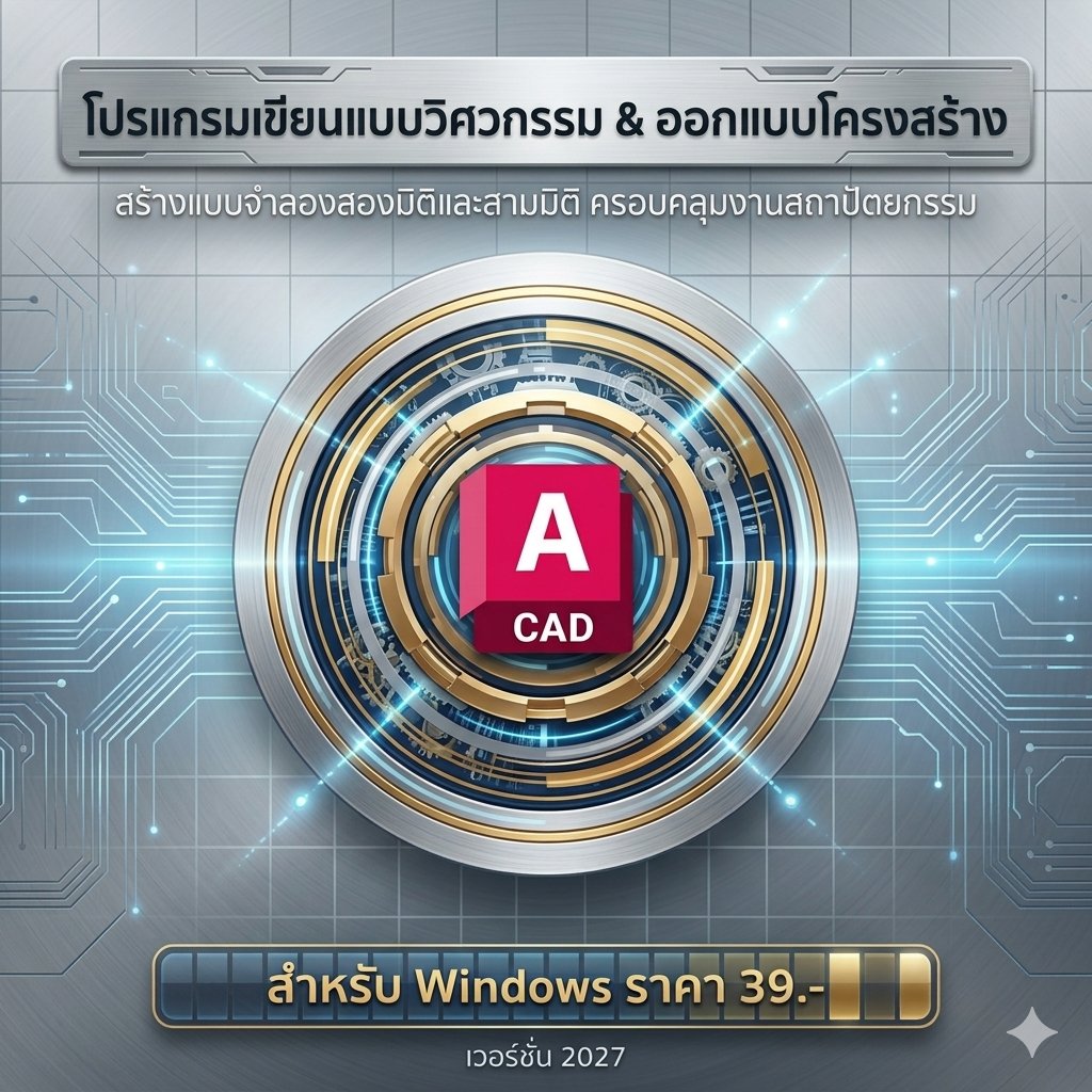 โปรแกรมเขียนแบบวิศวกรรม ออกแบบโครงสร้างสถาปัตยกรรม และสร้างแบบจำลองสองมิติและสามมิติ สำหรับ Windows