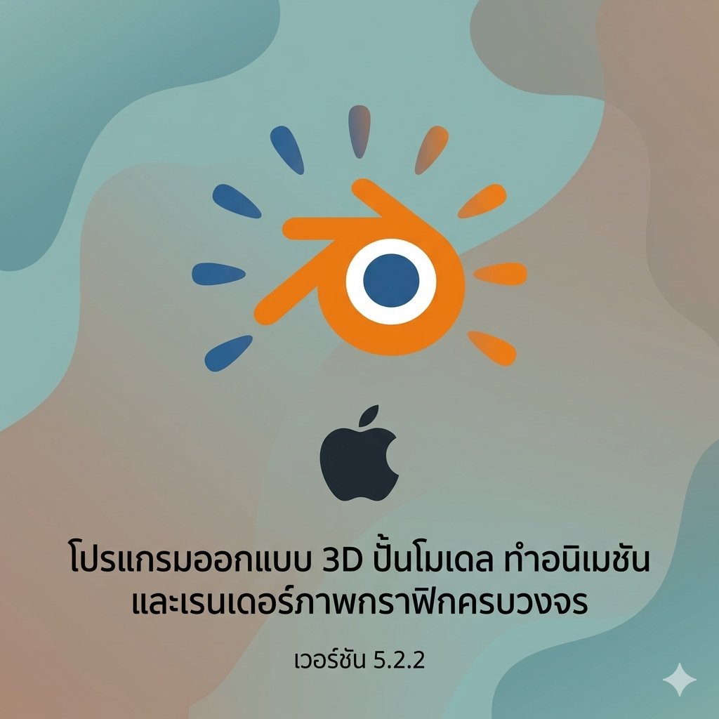 (MacOS) โปรแกรมออกแบบ 3D ปั้นโมเดล ทำอนิเมชัน และเรนเดอร์ภาพกราฟิกครบวงจร เวอร์ชัน 5.2.2