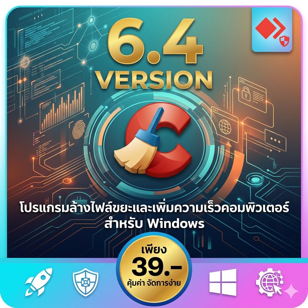 โปรแกรมล้างไฟล์ขยะ เคลียร์แคชระบบ และเพิ่มความเร็วคอมพิวเตอร์ สำหรับ Windows