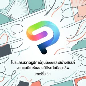 โปรแกรมวาดรูปการ์ตูนมังงะและสร้างสรรค์งานแอนิเมชันสองมิติระดับมืออาชีพ เวอร์ชัน 5.1