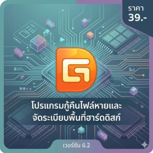 โปรแกรมกู้คืนไฟล์หายและจัดระเบียบพื้นที่ฮาร์ดดิสก์ช่างคอมพิวเตอร์นิยมใช้ เวอร์ชัน 6.2