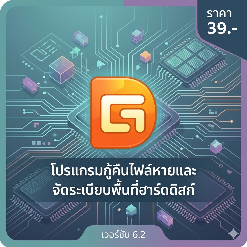 โปรแกรมกู้คืนไฟล์หายและจัดระเบียบพื้นที่ฮาร์ดดิสก์ช่างคอมพิวเตอร์นิยมใช้ เวอร์ชัน 6.2